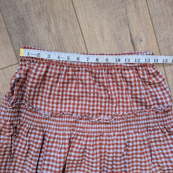 Madewell Seersucker Gingham Skirt | Size 2 - Picture 3 of 3